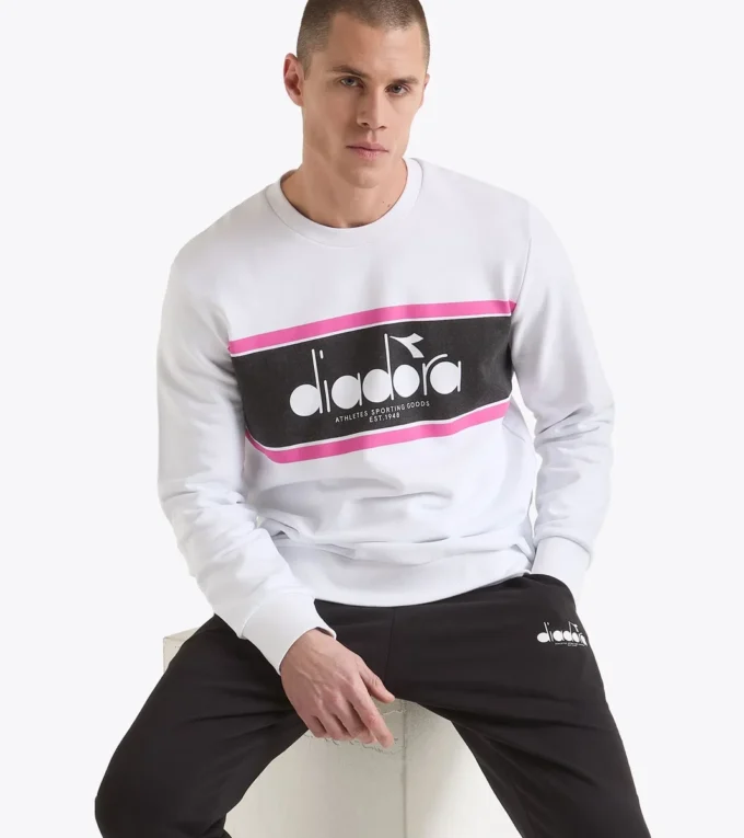 Felpa Crew Logo Felpa girocollo in cotone