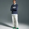 Felpa Crew Logo Felpa girocollo in cotone