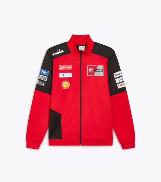 Felpa sportiva Ducati Replica Mgp25 con zip integrale Felpa sportiva Ducati 2025 MotoGP replica con zip integrale