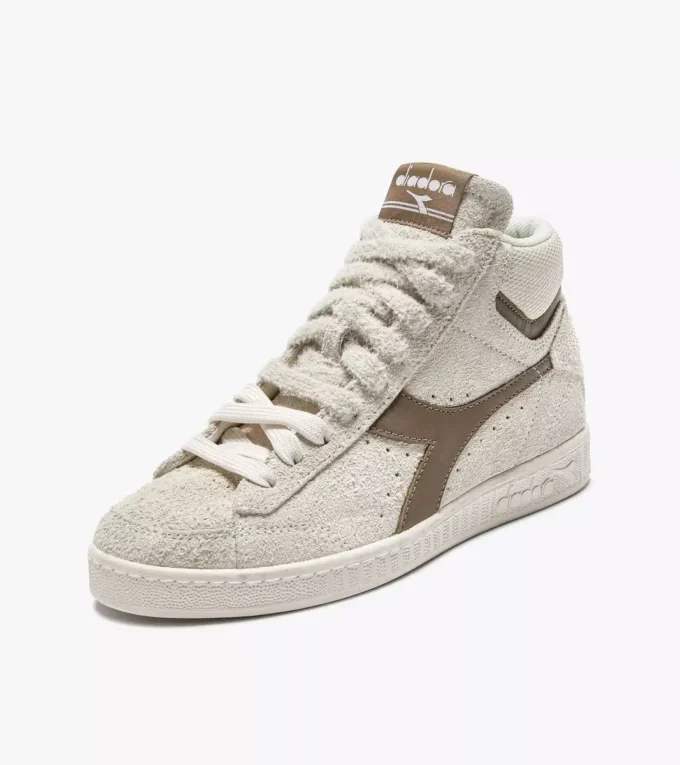 Game High Suede Waxed Sneaker da tennis retrò alta