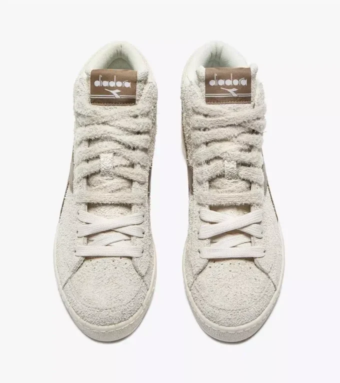 Game High Suede Waxed Sneaker da tennis retrò alta