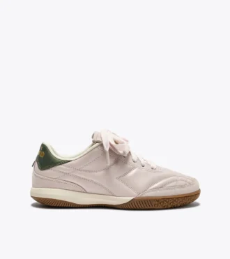 Gold Indoor Metal Sneakers in pelle in stile terrace