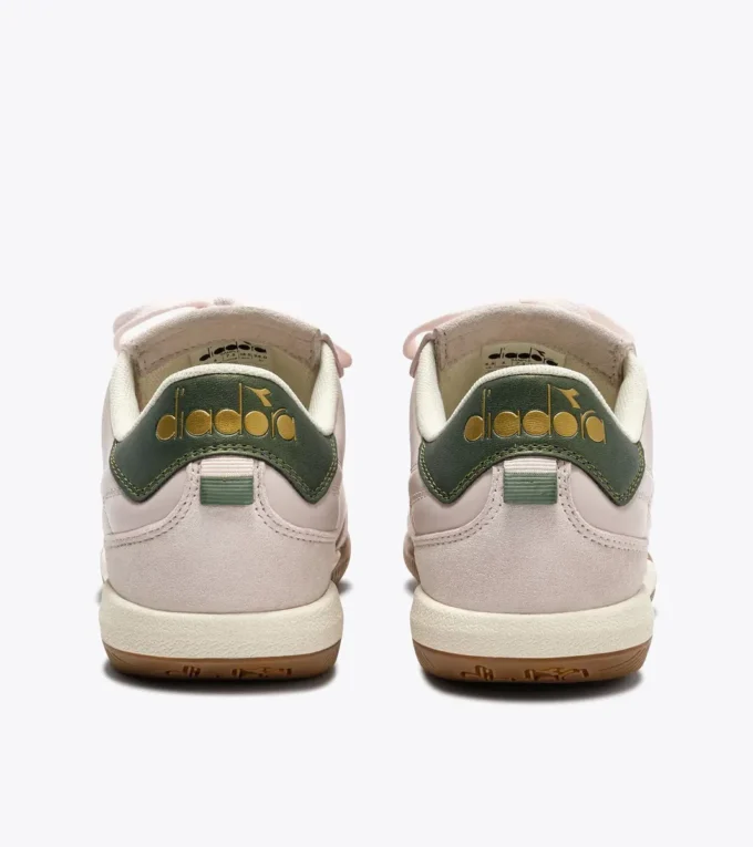 Gold Indoor Metal Sneakers in pelle in stile terrace