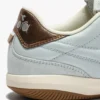 Gold Indoor Metal Sneakers in pelle in stile terrace