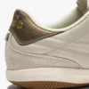 Gold Indoor Metal Sneakers in pelle in stile terrace