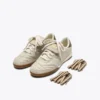 Gold Indoor Metal Sneakers in pelle in stile terrace