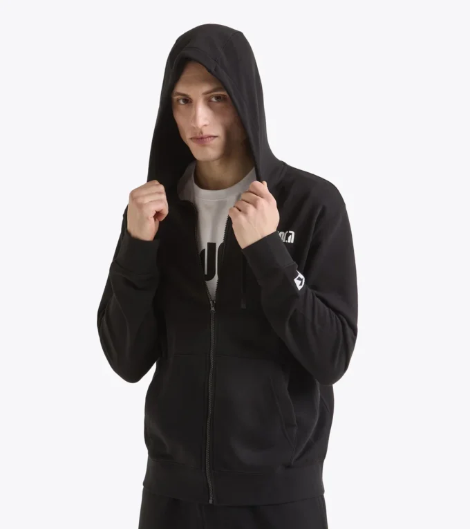 Hoodie Fz. Athl. Felpa con cappuccio e zip con logo