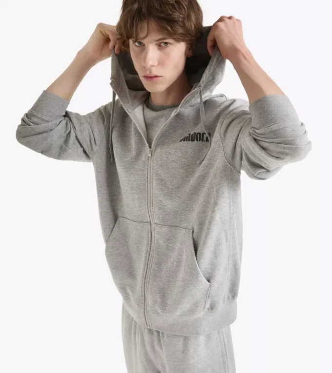 Hoodie Fz. Athl. Felpa con cappuccio e zip con logo