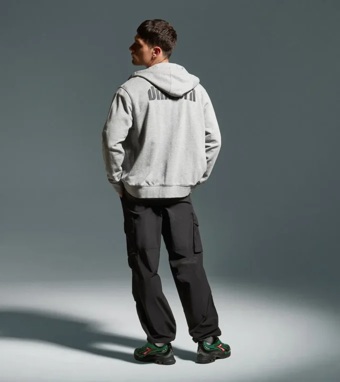 Hoodie Fz. Athl. Felpa con cappuccio e zip con logo