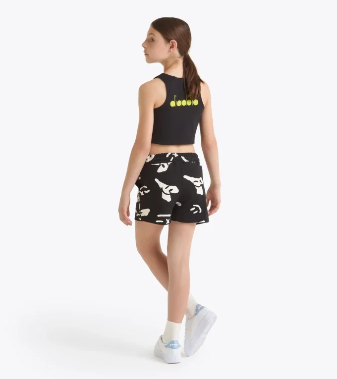 Jg. Crop Top Smile Logo T-shirt corta con logo – Bambina