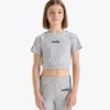 Jg. Crop Top Tape Top corto a costine – Bambina
