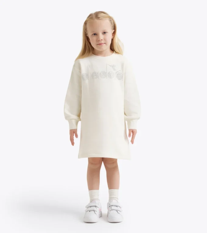 Jg. Dress Rhinestone Td Abito foderato in pile – Bambina