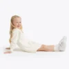 Jg. Dress Rhinestone Td Abito foderato in pile – Bambina