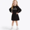 Jg. Dress Rhinestone Td Abito foderato in pile – Bambina