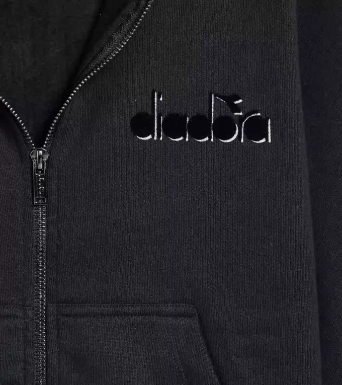 Jg. Felpa con cappuccio Fz Fregio Felpa con cappuccio e zip integrale – Bambina
