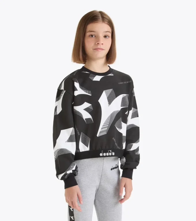Jg. Felpa Crop Aop Felpa corta – Bambina