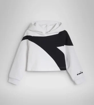 Jg.Hoodie Crop Power Logo Felpa sportiva in cotone – Bambina