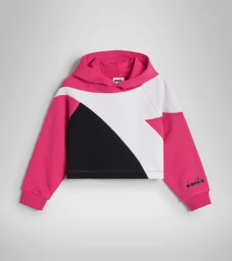 Jg.Hoodie Crop Power Logo Felpa sportiva in cotone – Bambina