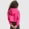 Jg.Hoodie Crop Power Logo Felpa sportiva in cotone – Bambina