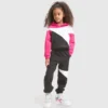 Jg.Hoodie Crop Power Logo Felpa sportiva in cotone – Bambina