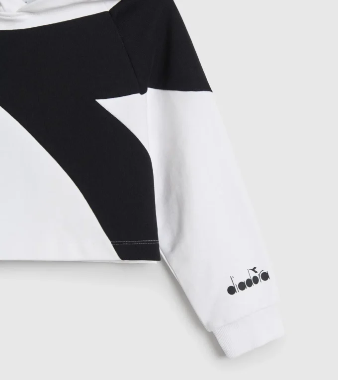 Jg.Hoodie Crop Power Logo Felpa sportiva in cotone – Bambina