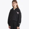 Jg. Hoodie Fz Pink Smile Felpa con cappuccio e dettagli sbiaditi – Ragazza