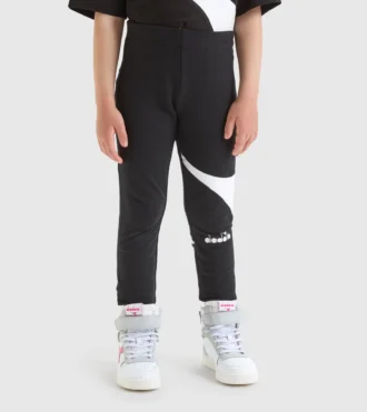 Jg.Leggings Power Logo Leggings sportivi in spugna di cotone elasticizzata – Bambina