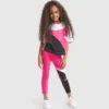 Jg.Leggings Power Logo Leggings sportivi in spugna di cotone elasticizzata – Bambina