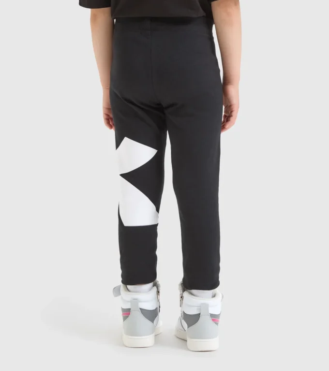 Jg.Leggings Power Logo Leggings sportivi in spugna di cotone elasticizzata – Bambina