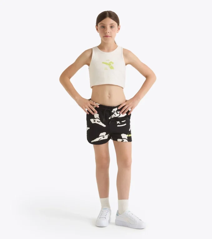 Jg. Pantaloncini Pantaloncini con logo Smile – Vestibilità comoda – Bambina