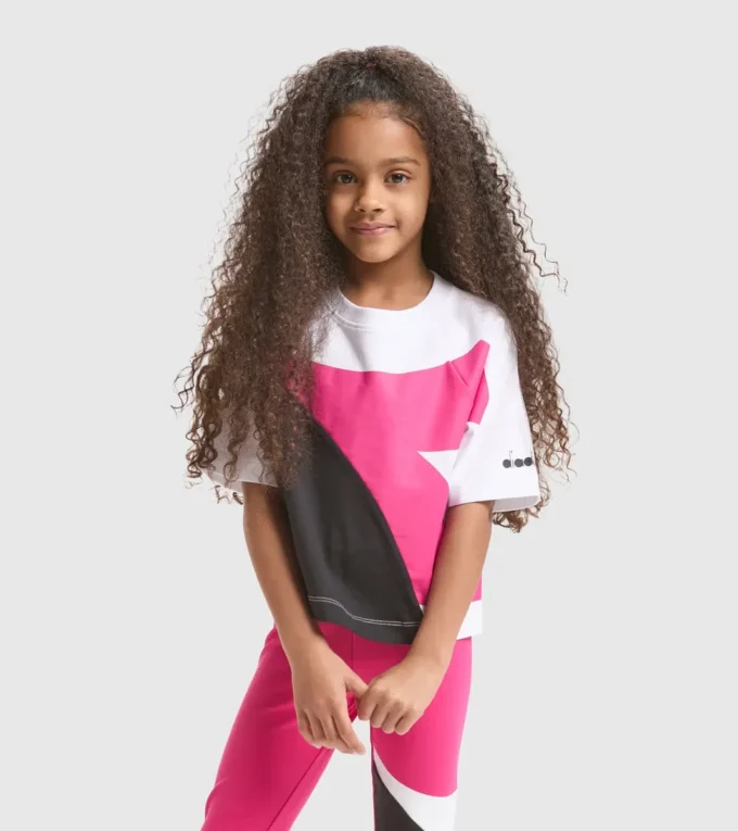 Jg.T-Shirt Ss Power Logo T-shirt sportiva in cotone – Bambina