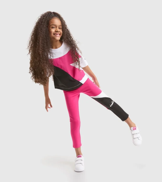 Jg.T-Shirt Ss Power Logo T-shirt sportiva in cotone – Bambina