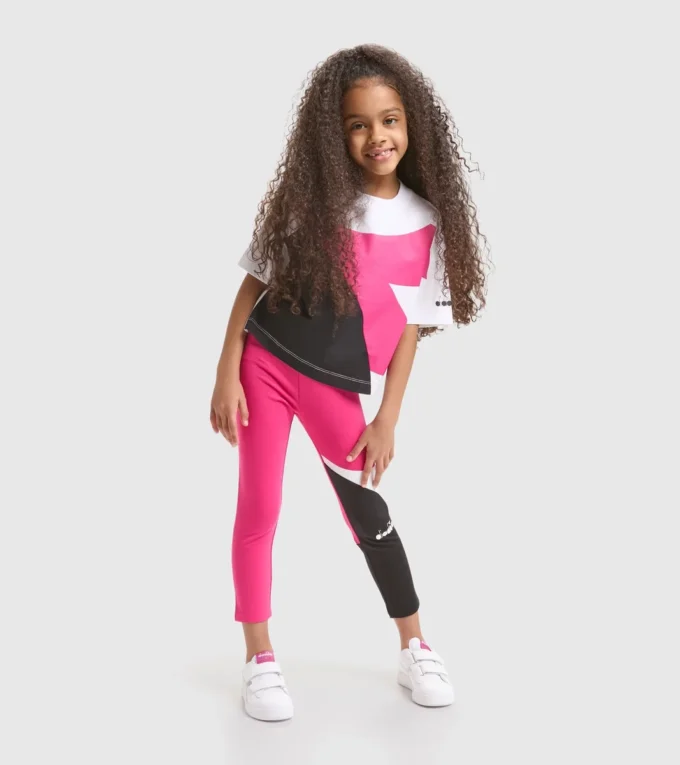 Jg.T-Shirt Ss Power Logo T-shirt sportiva in cotone – Bambina