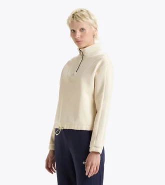 L. Felpa 1/2 Zip Athl. Logo Felpa con mezza zip
