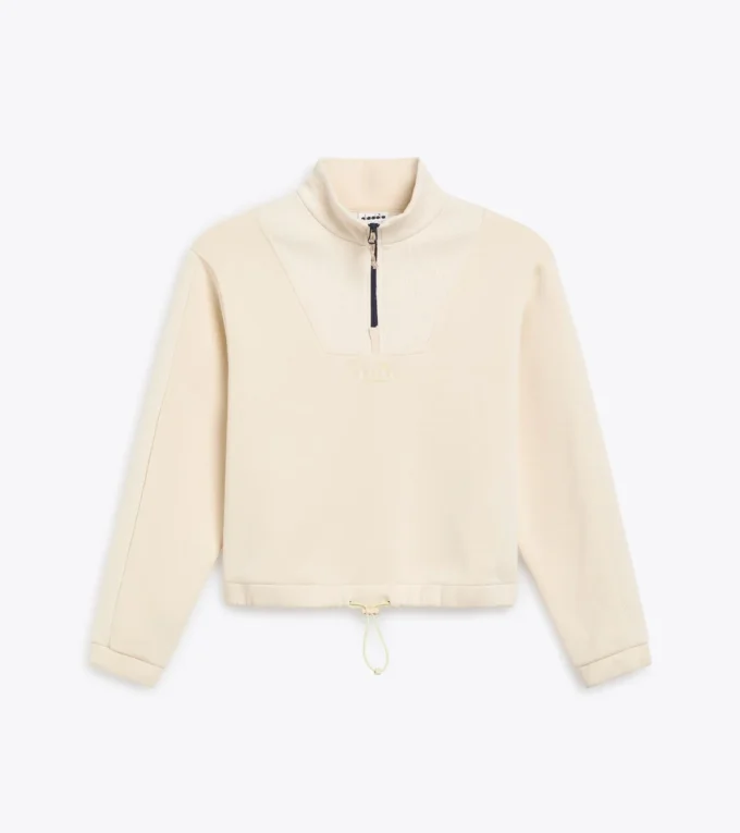 L. Felpa 1/2 Zip Athl. Logo Felpa con mezza zip