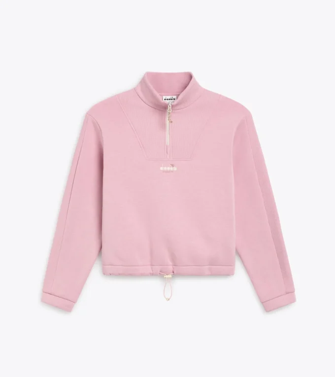 L. Felpa 1/2 Zip Athl. Logo Felpa con mezza zip