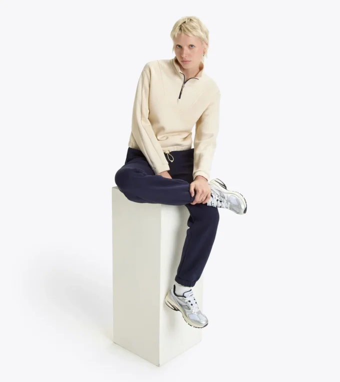 L. Felpa 1/2 Zip Athl. Logo Felpa con mezza zip