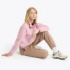 L. Felpa 1/2 Zip Athl. Logo Felpa con mezza zip