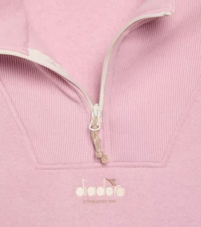 L. Felpa 1/2 Zip Athl. Logo Felpa con mezza zip