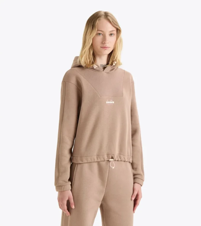 L. Hoodie Athl. Logo Felpa con cappuccio in pile con vestibilità regolabile