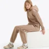 L. Pantaloni Athl. Pantaloni della tuta in pile con logo – Vestibilità regolabile