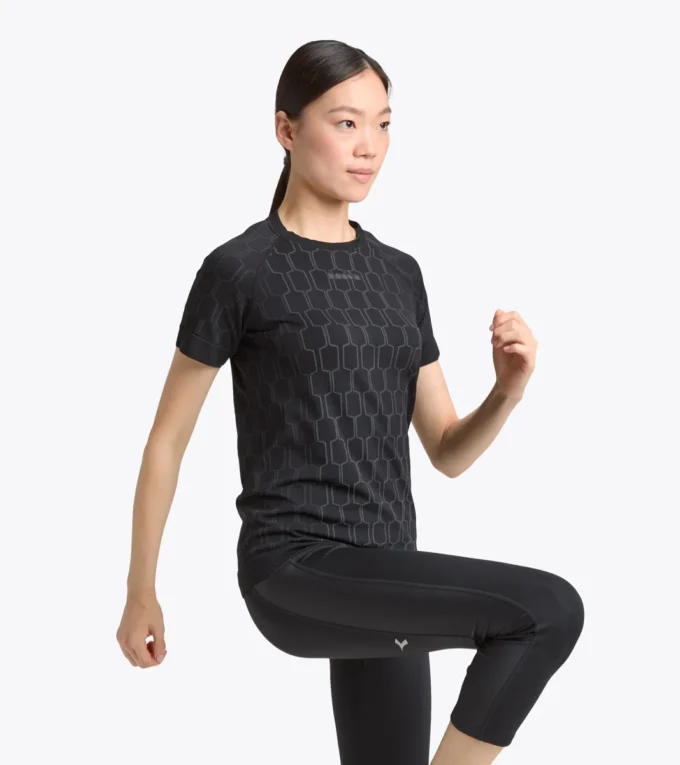 L. Ss Skin Friendly T-Shirt Maglietta da corsa a maniche corte