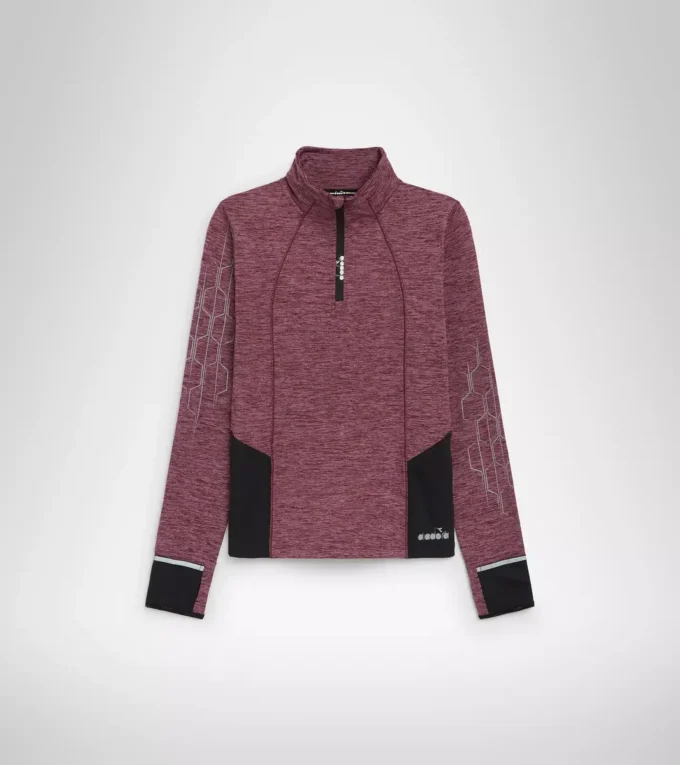 L. Warm Up Winter Sweat Be One Top da corsa con zip a 1/2
