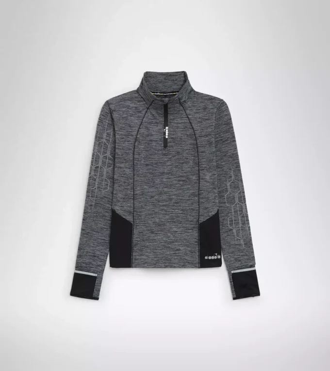 L. Warm Up Winter Sweat Be One Top da corsa con zip a 1/2