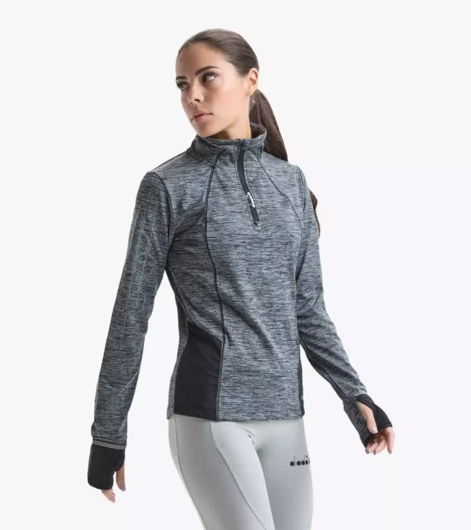 L. Warm Up Winter Sweat Be One Top da corsa con zip a 1/2