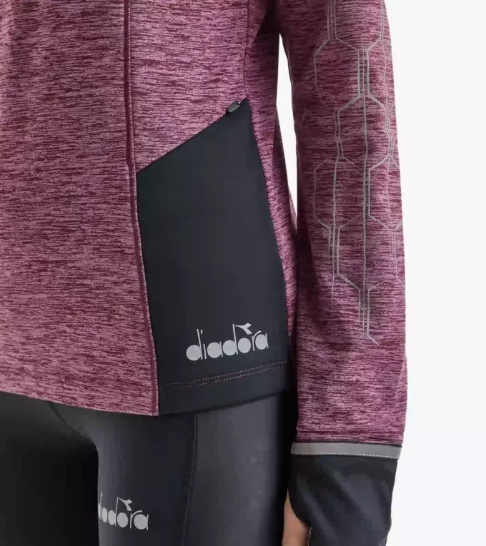 L. Warm Up Winter Sweat Be One Top da corsa con zip a 1/2