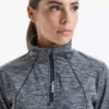 L. Warm Up Winter Sweat Be One Top da corsa con zip a 1/2