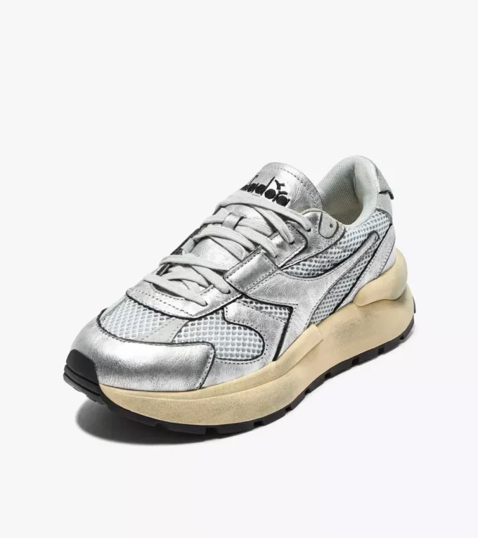 Mercury Elite Silver Used Wn Heritage sneaker in pelle