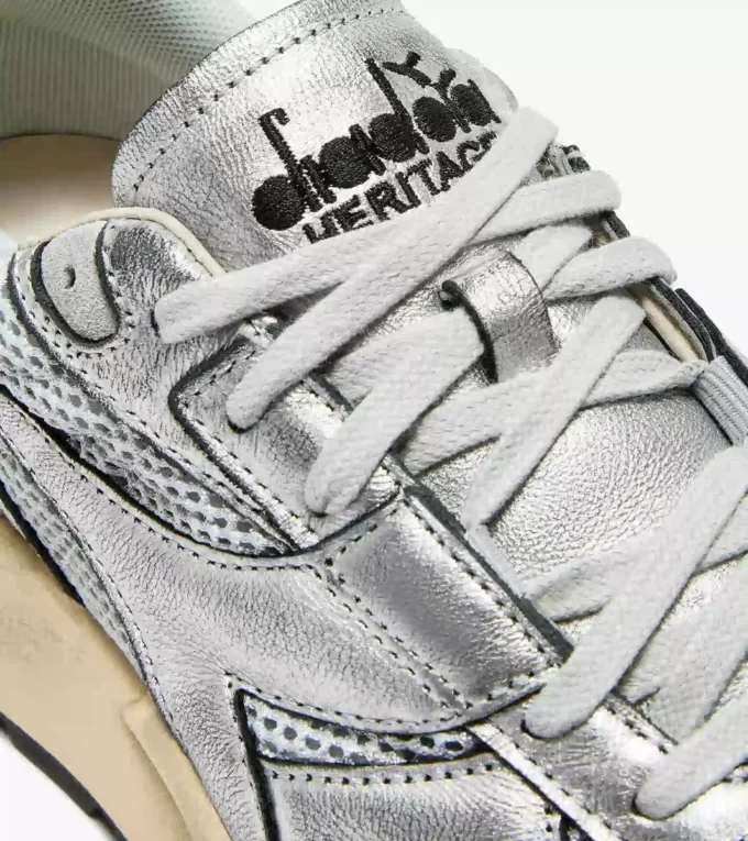 Mercury Elite Silver Used Wn Heritage sneaker in pelle