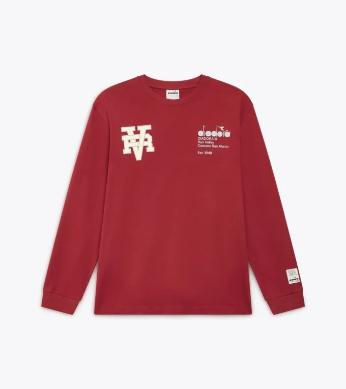 T-shirt Ls Run Valley T-shirt ispirata allo stile college – Run Valley